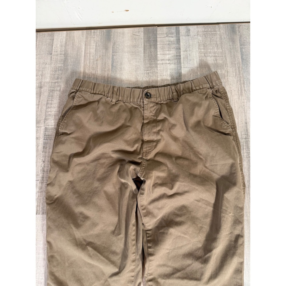 Bearbottom Clothing Womens XL Tall Khaki Brown Stretch Chino Jogger Pants - Picture 2 of 9